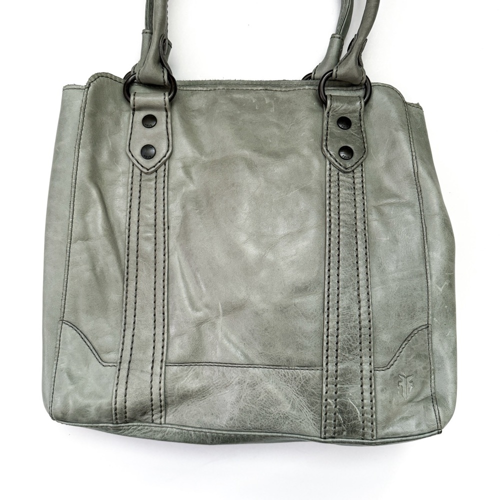 Frye Melissa Mint Green Leather Satchel Tote Bag - Picture 2 of 9